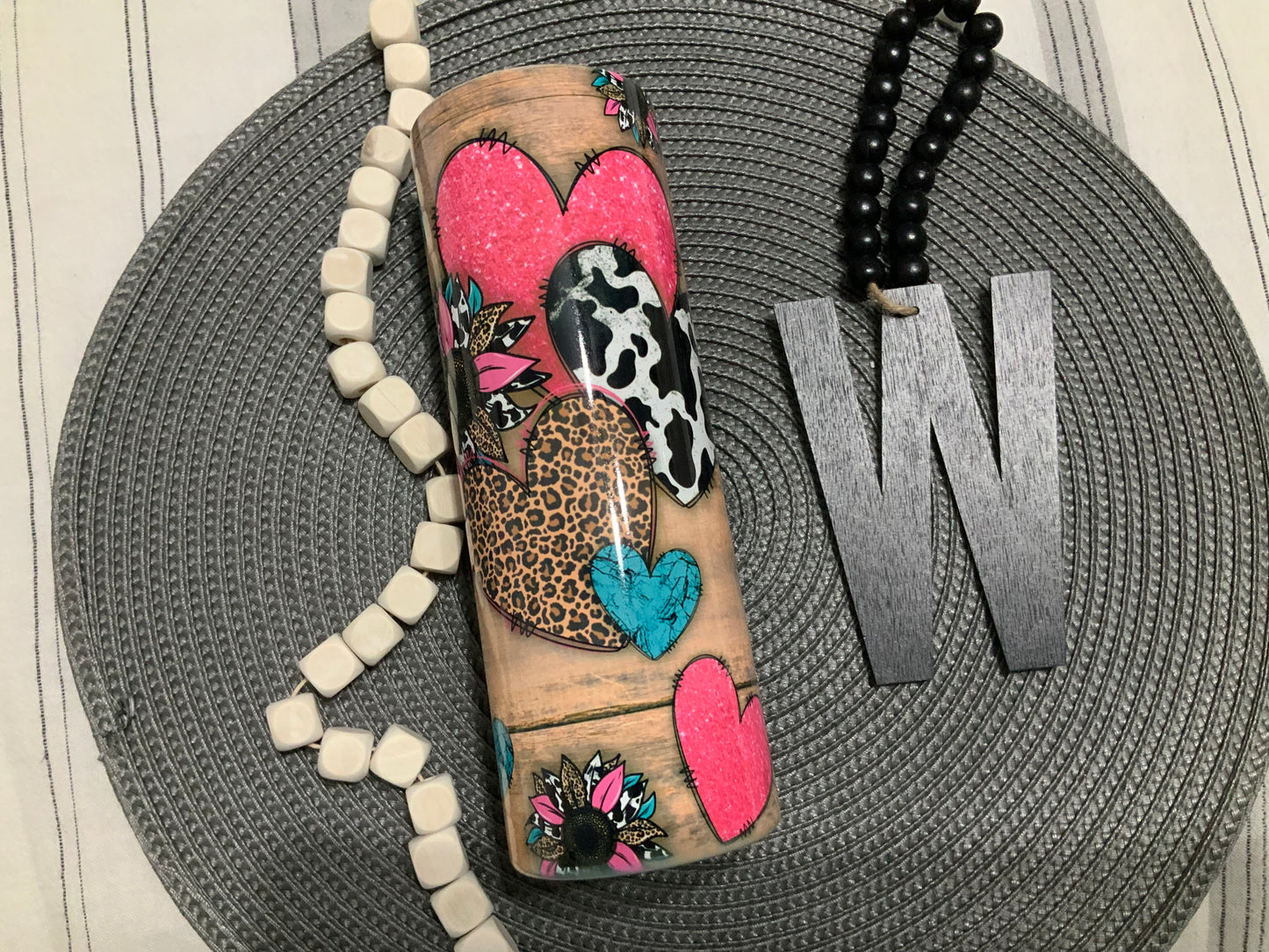 Hearts on wood