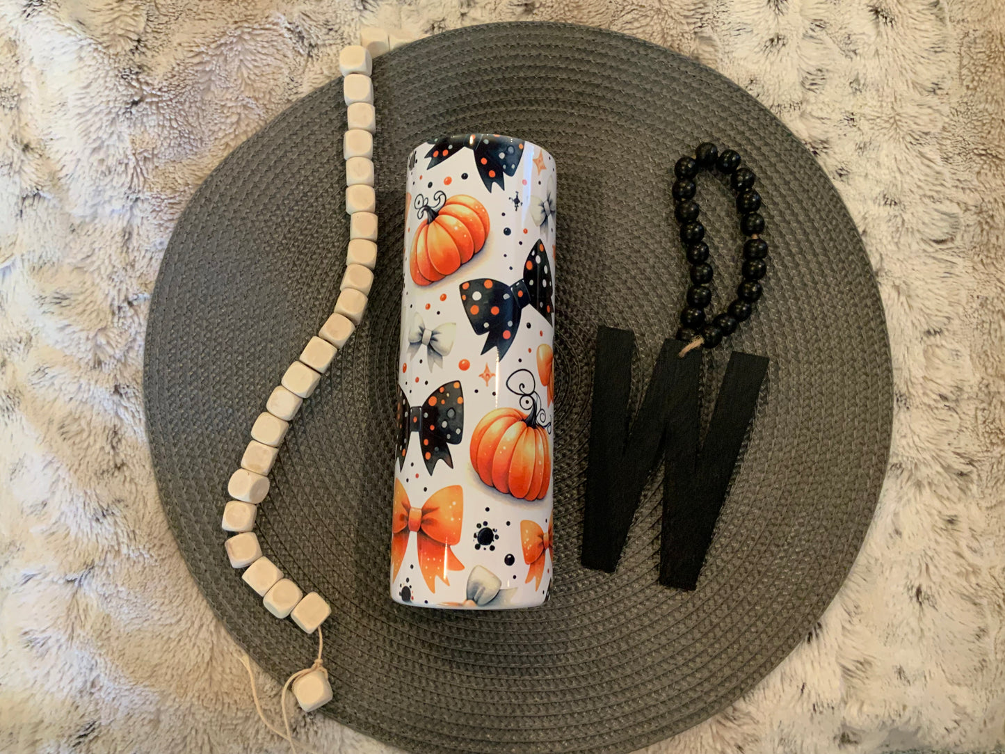 Bows pumpkin and polka dots