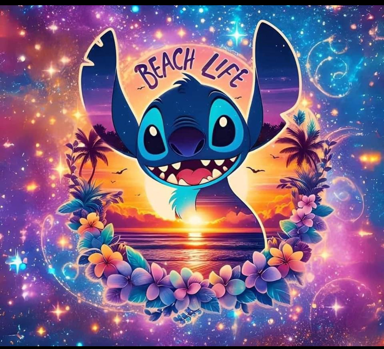 Stitch beach life