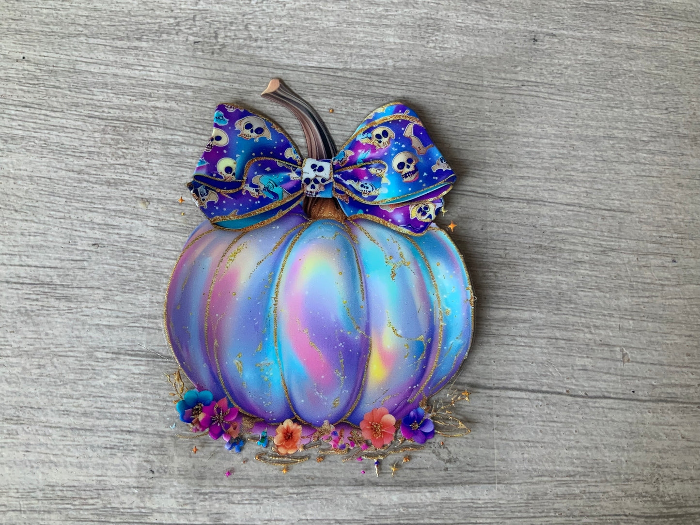 Pumpkin bow iridescent