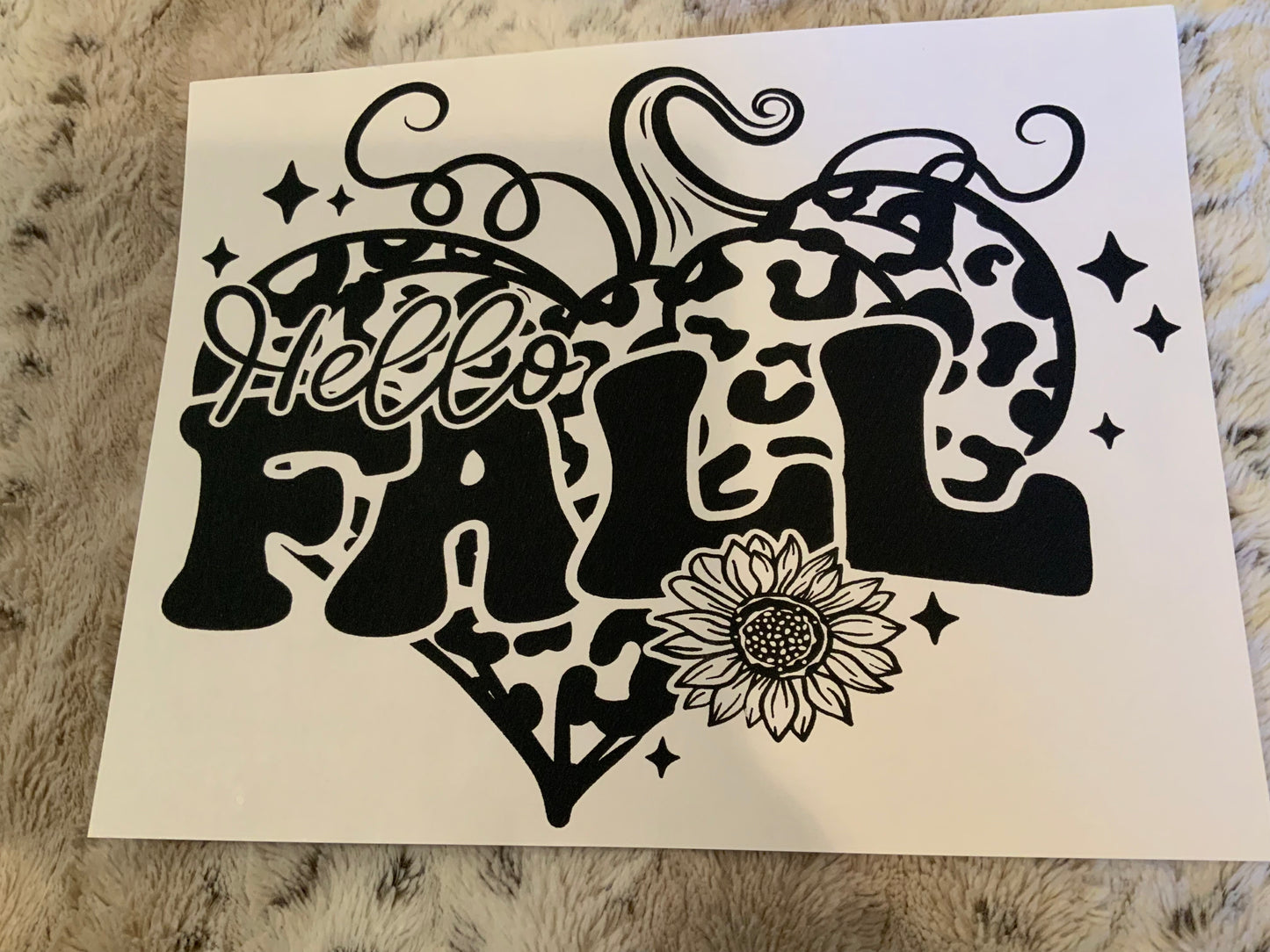 Hello fall heart pumpkin