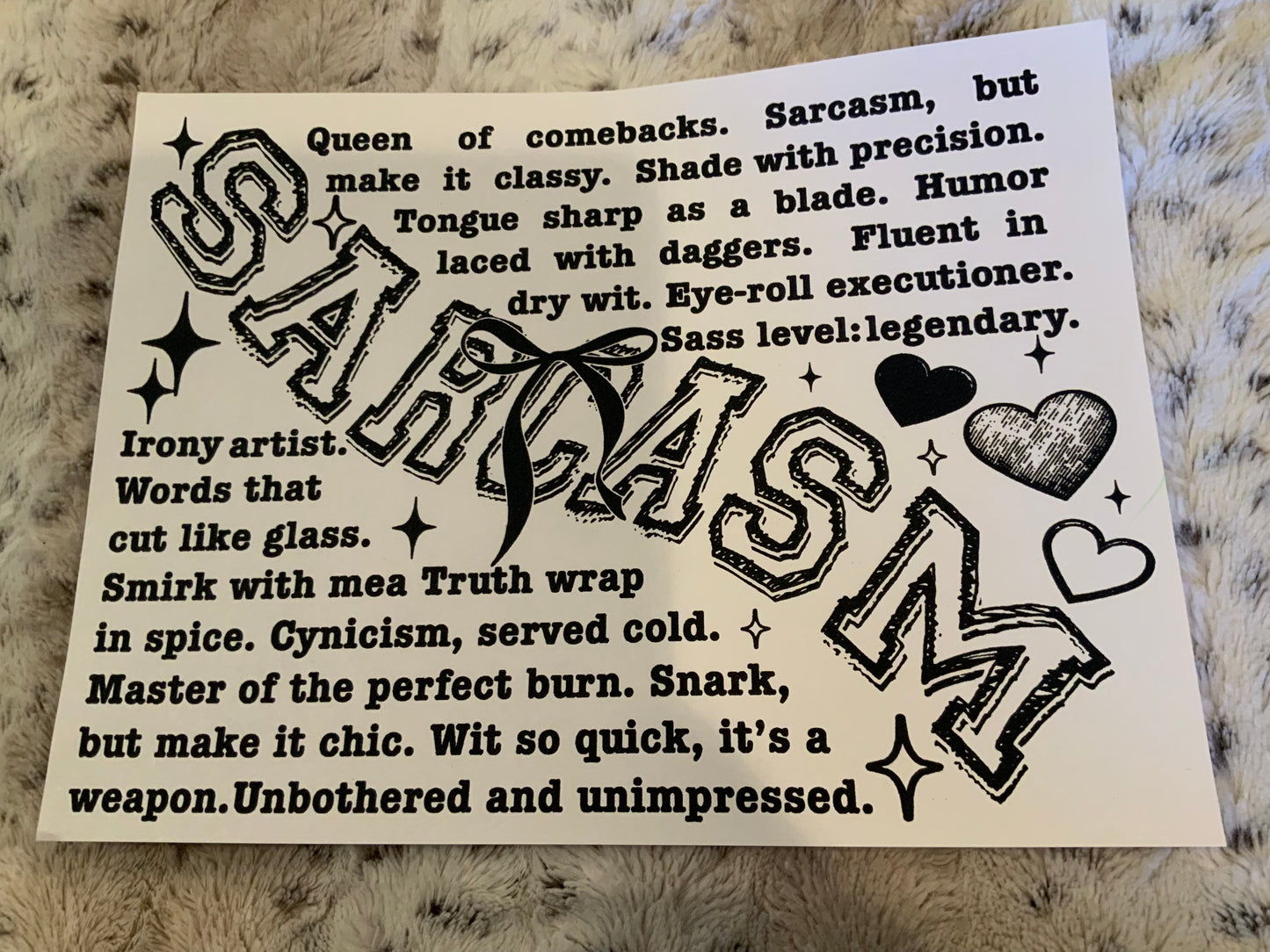 Sarcasm words