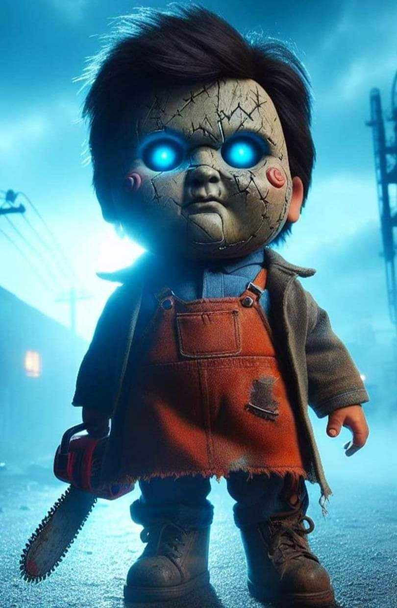 Scary mini Leather face