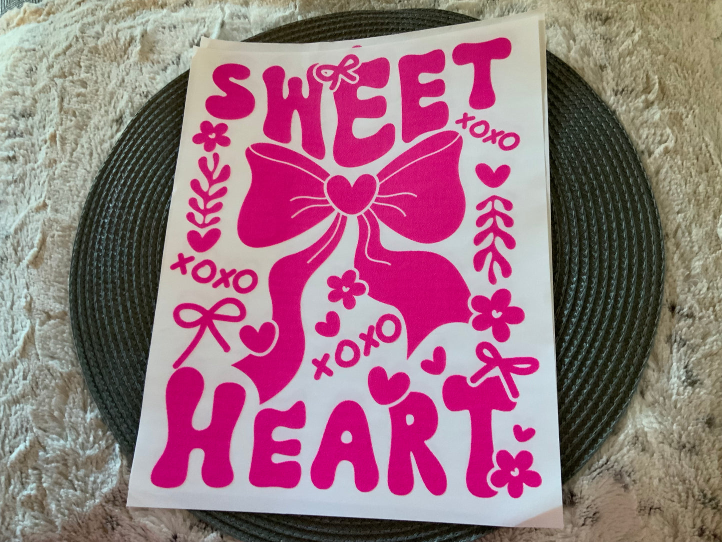 Sweet heart bows pink
