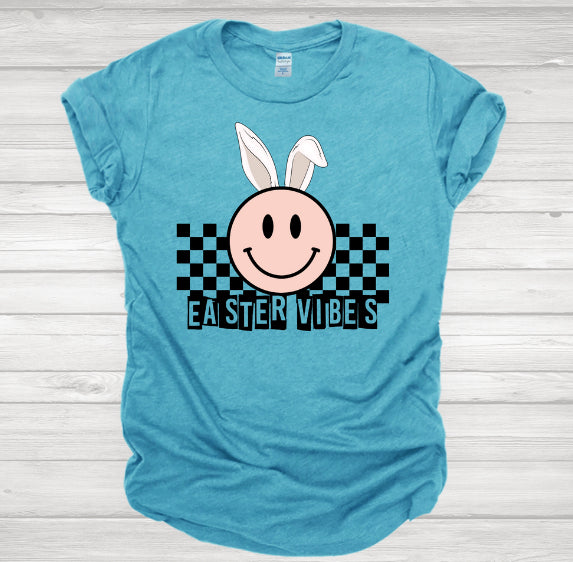 Easter bunny smiley vibes checker