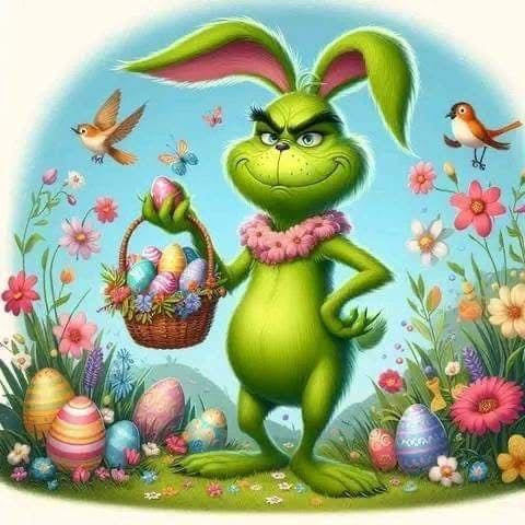 Grinch Easter with basket
