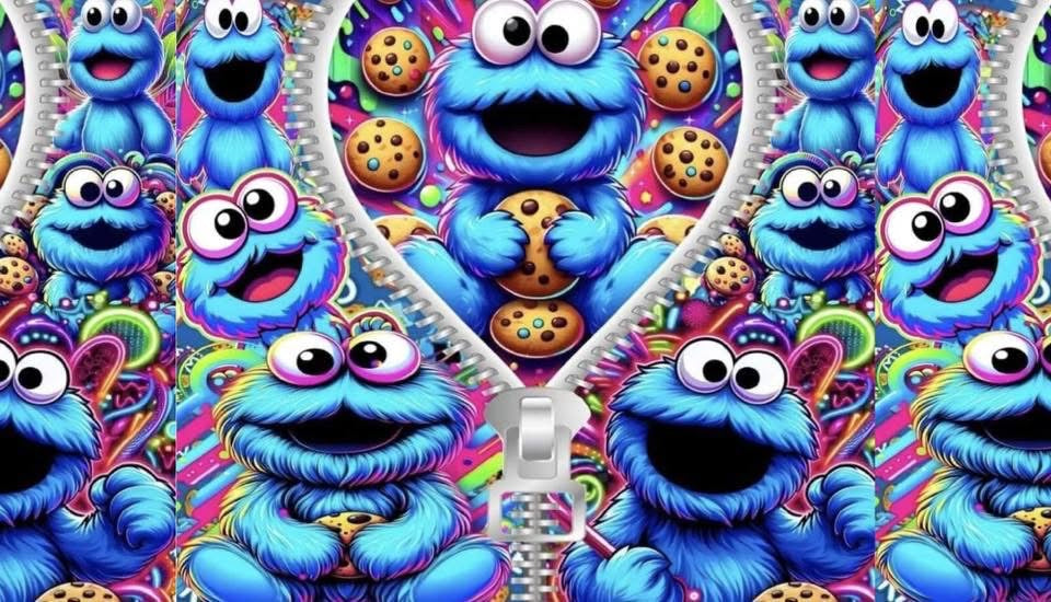 Cookie Monster zipper