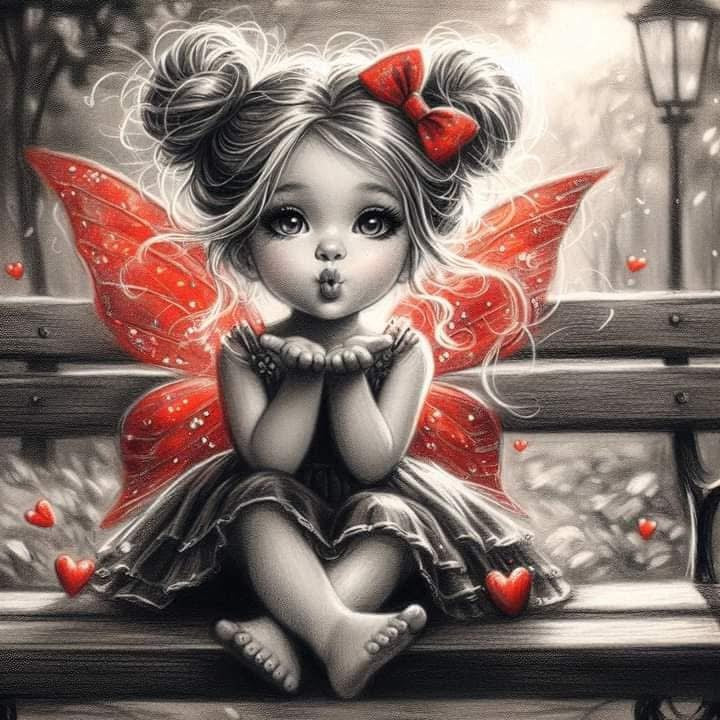 Fairy kisses red