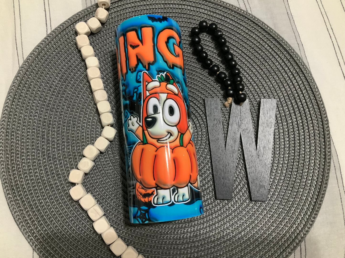Bluey dog Bingo halloween puff