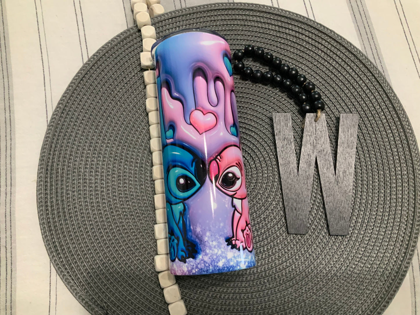 Stitch and Angel puff love
