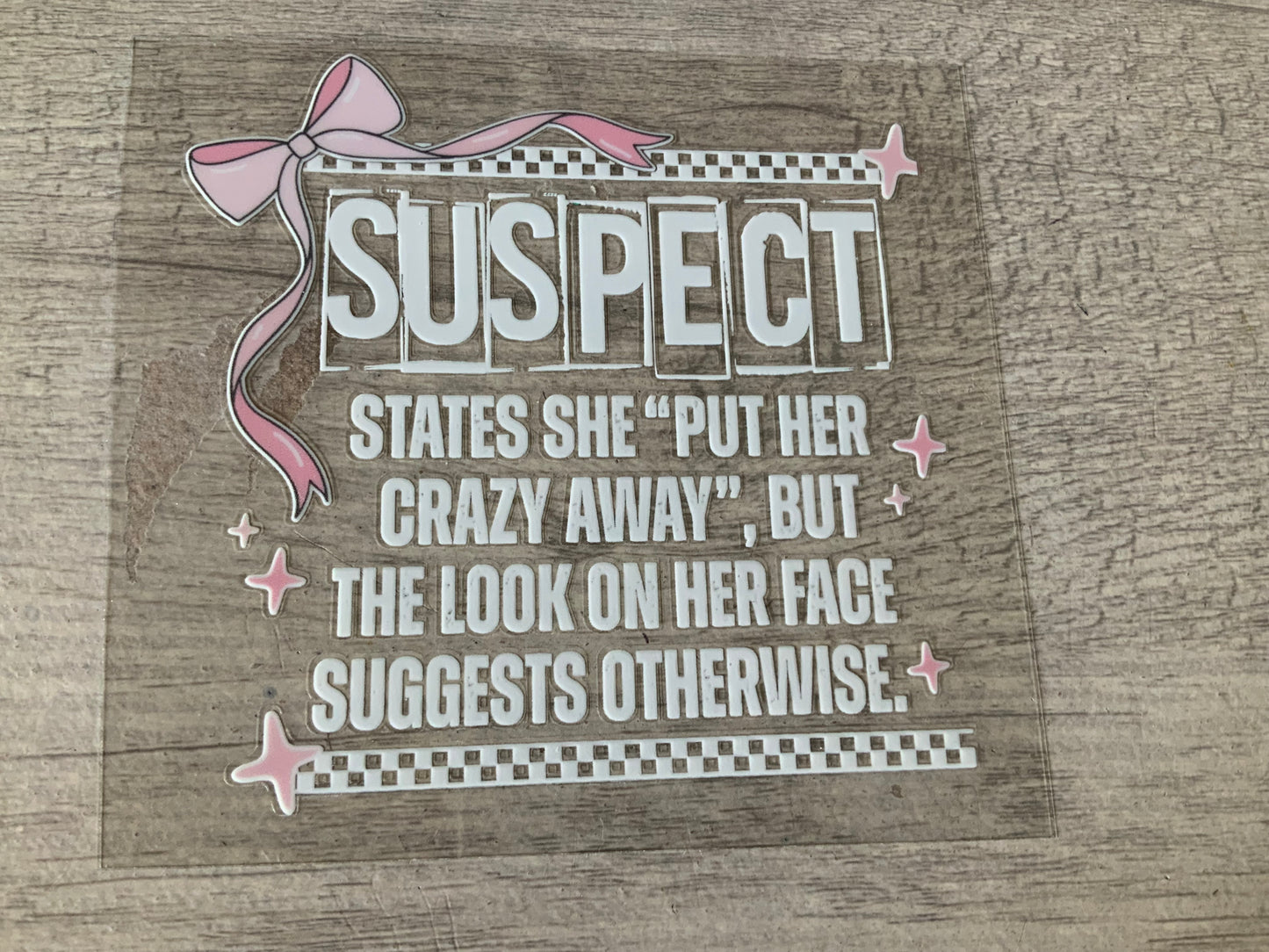 Suspect put crazy away
