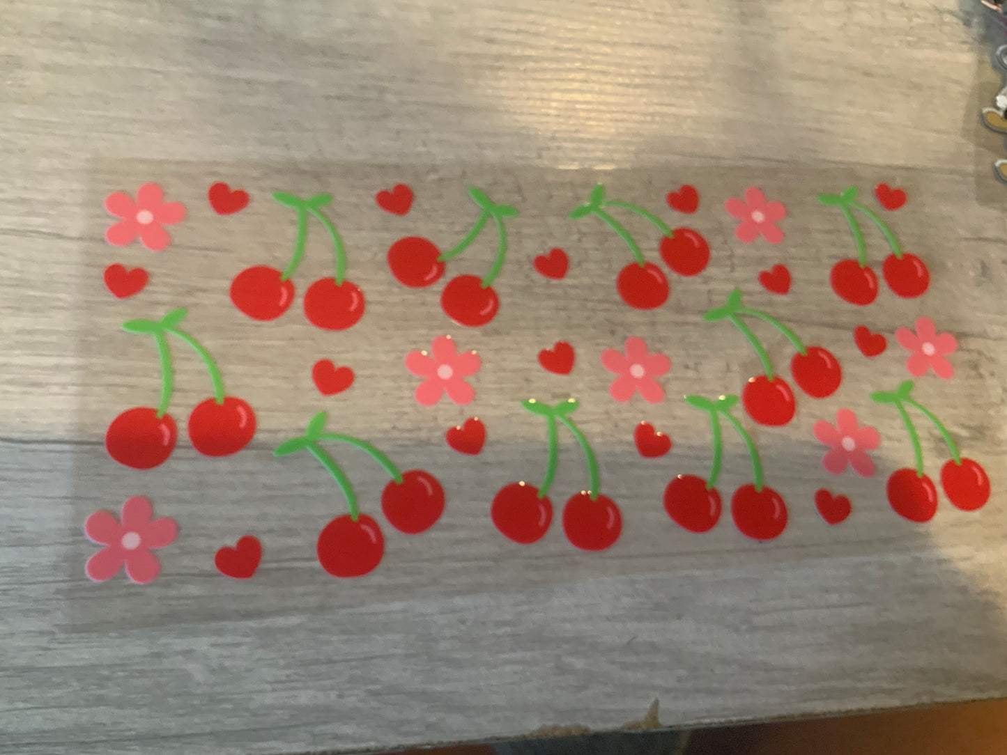 Cherries and flowers