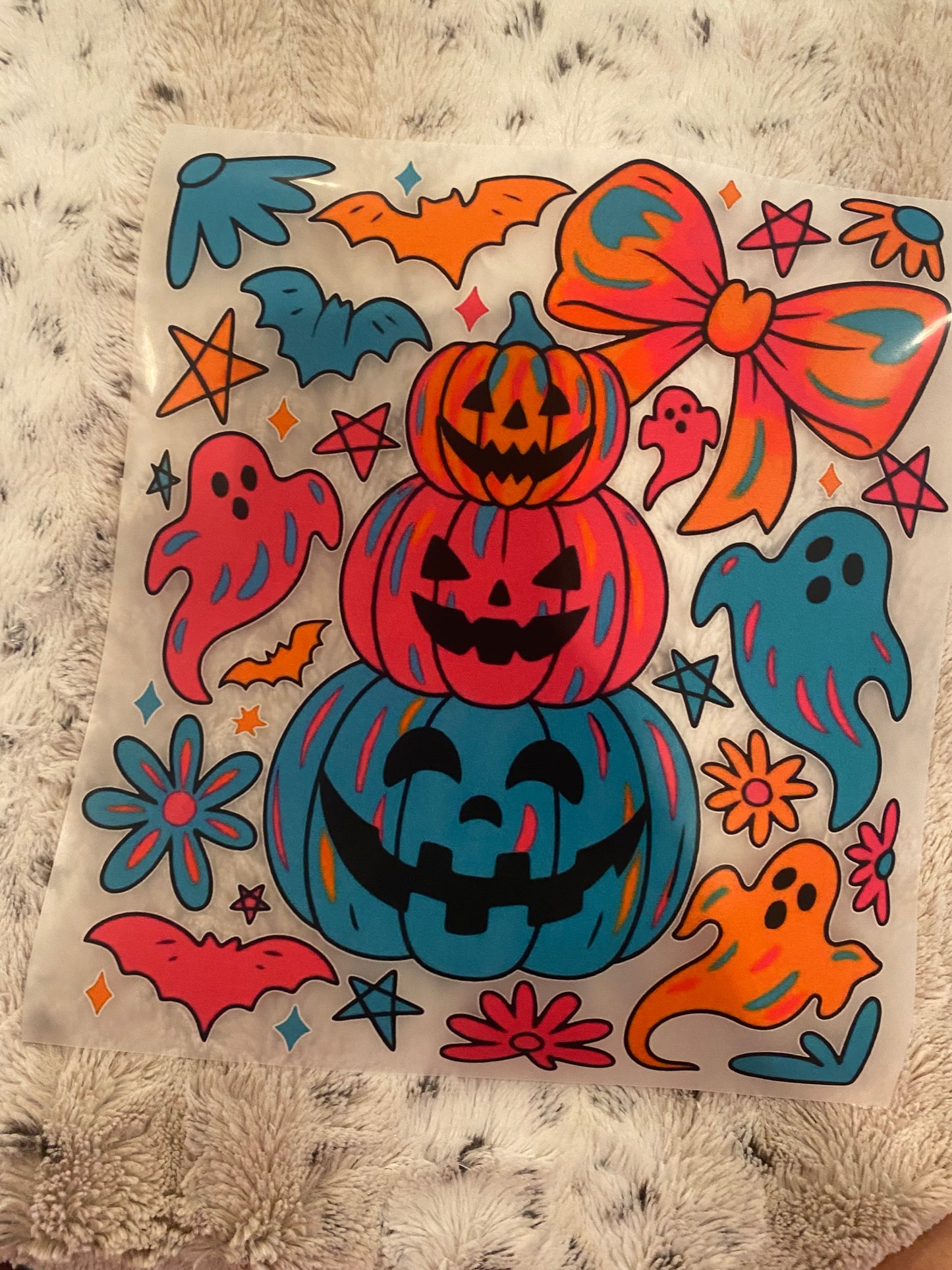 Pumpkins stacks neon