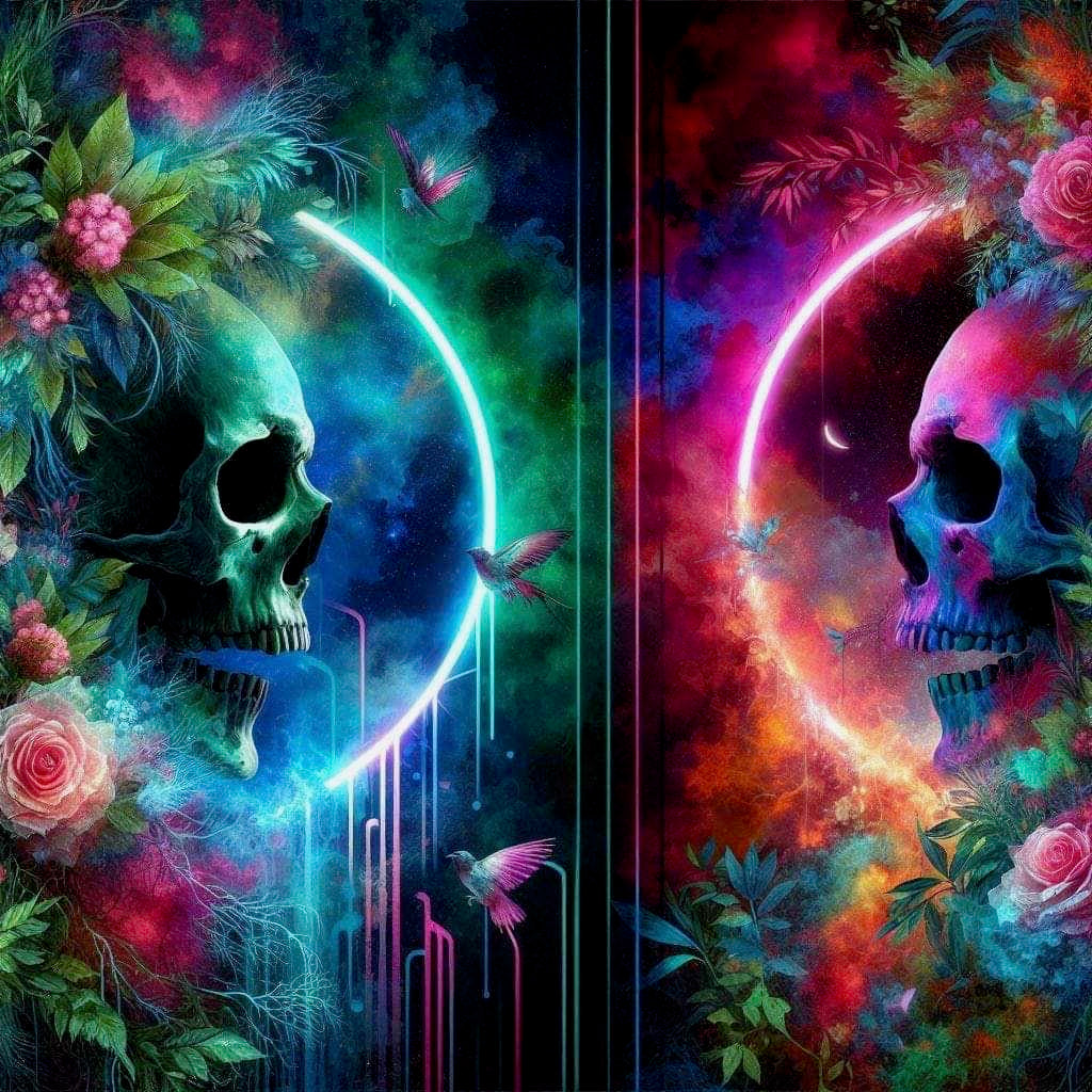 Skull mirror image