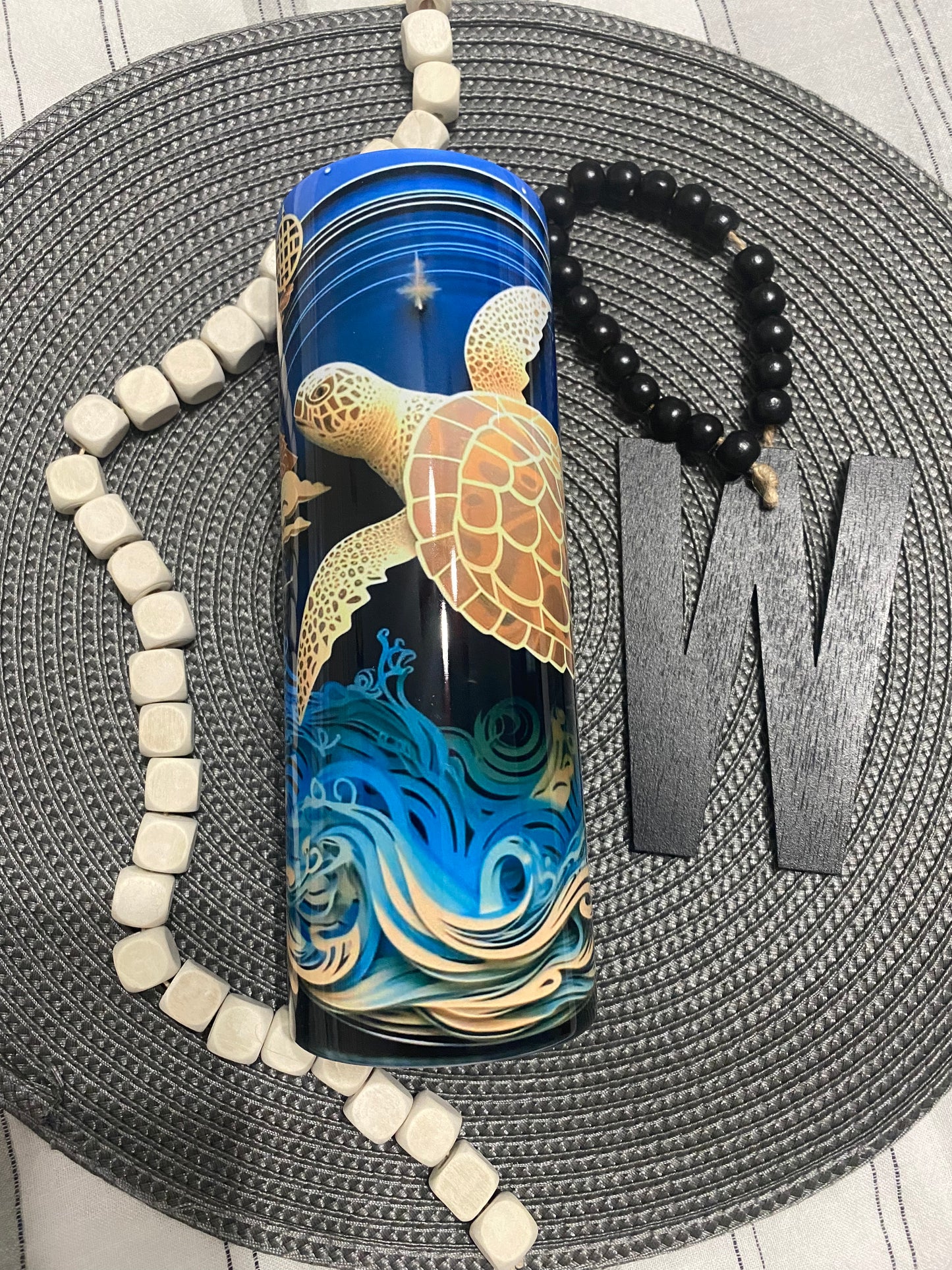 Sea turtle 3 d blue