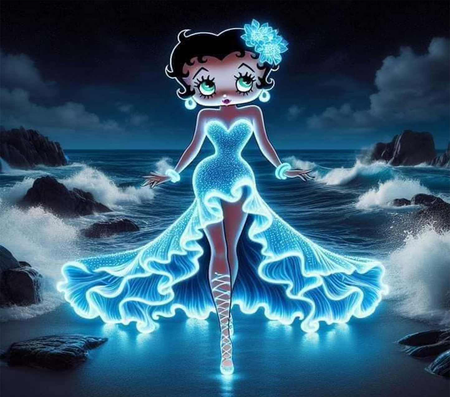 Betty boop blue