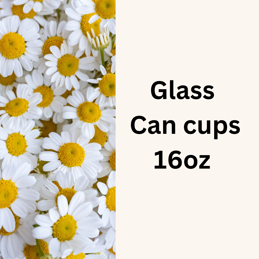 Glass can cups 16 Oz