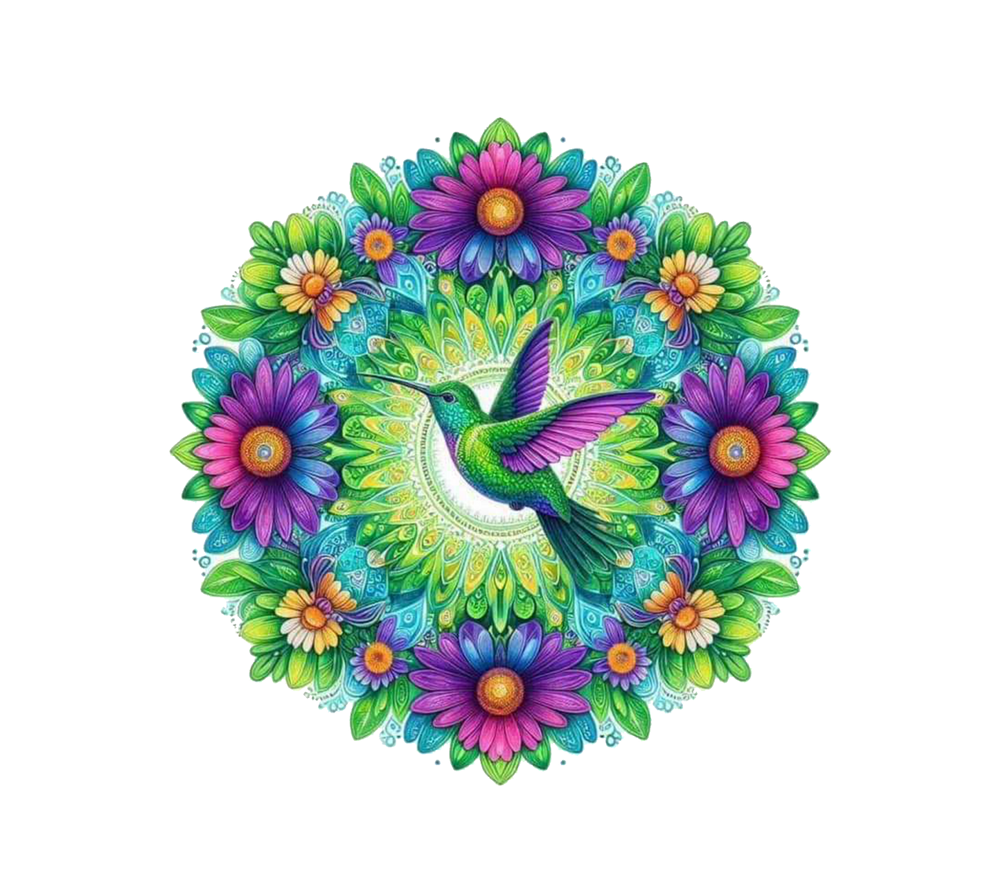 Wind spinner hummingbird bird pastel