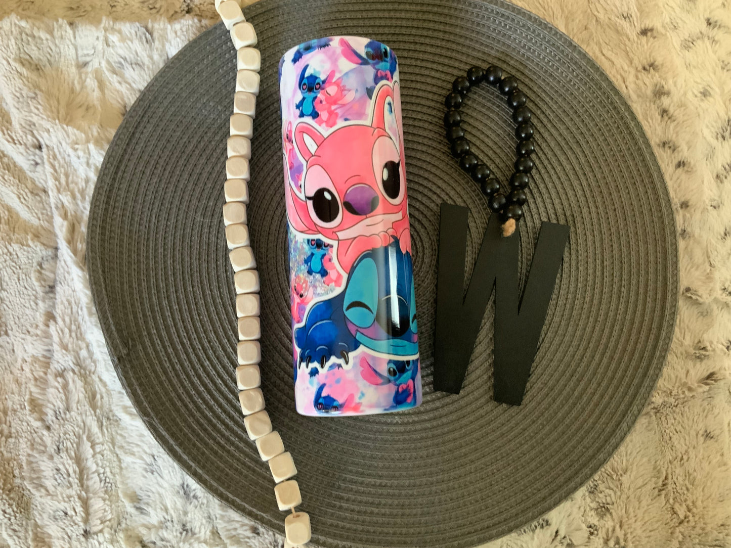 Stitch blue and pink love