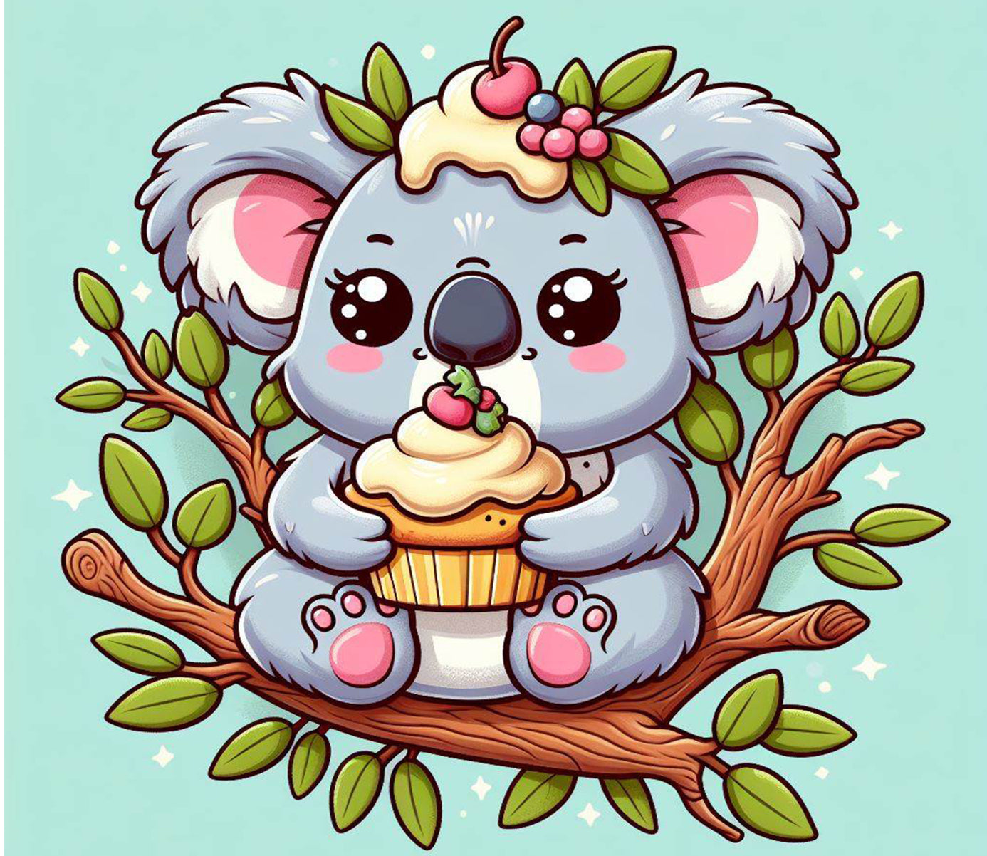 Koala cupcake