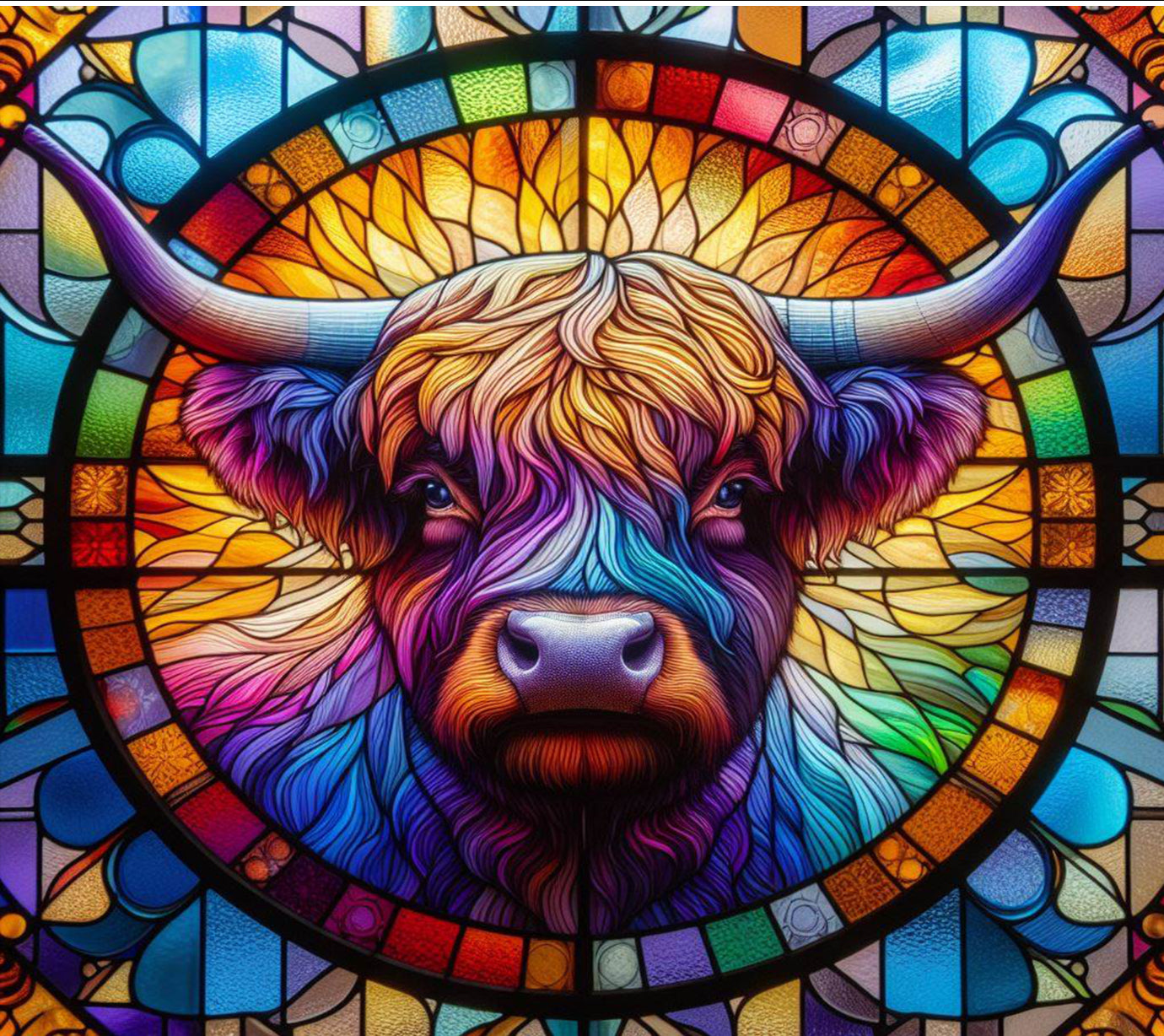 Cow stained glass 2