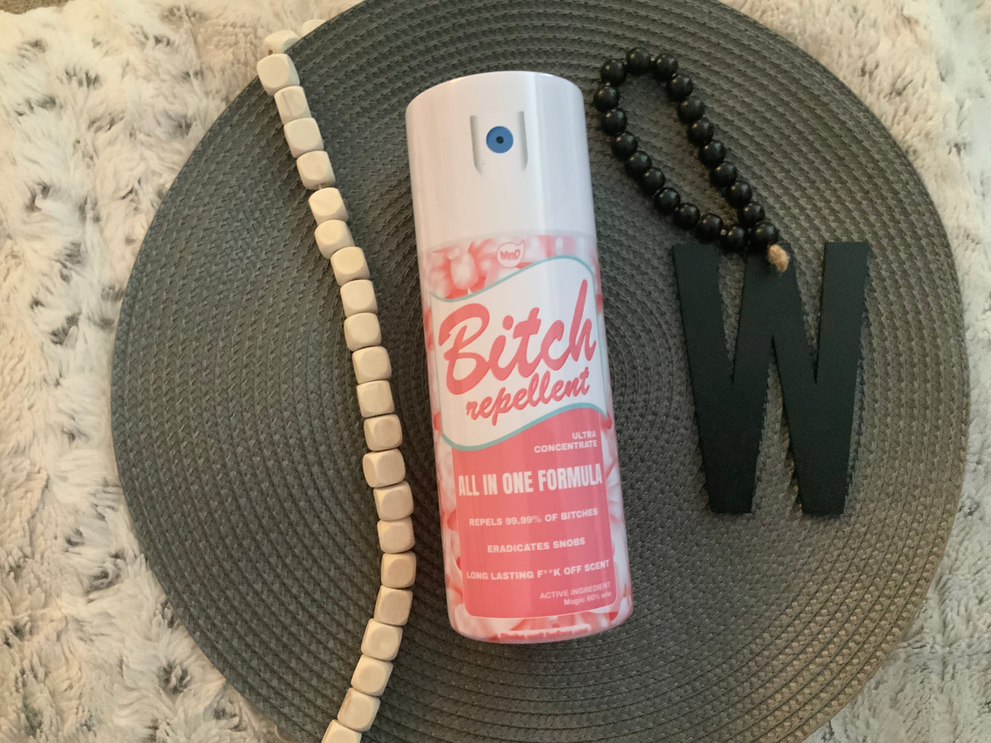 Sassy Bitch spray pink bows