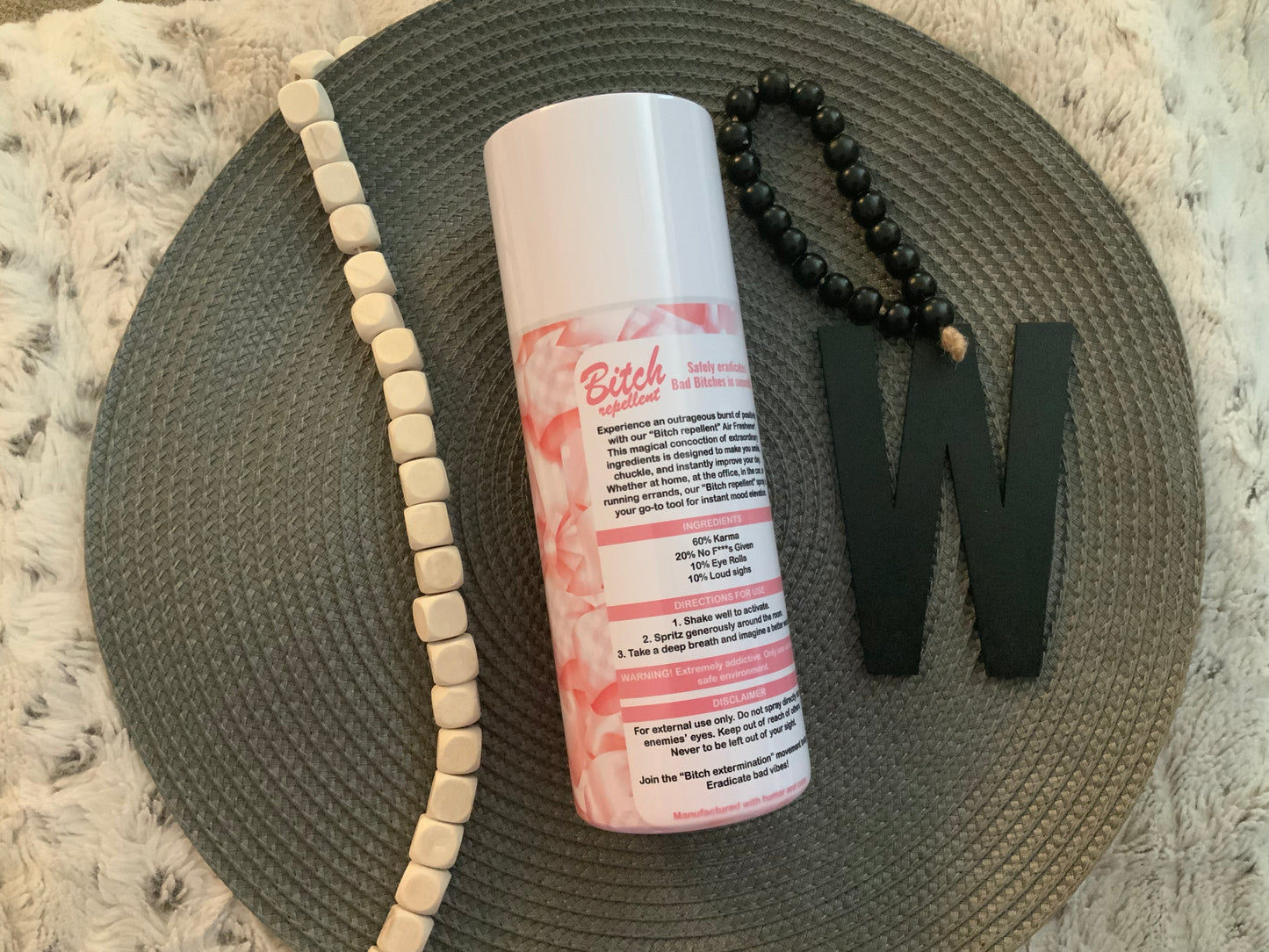 Sassy Bitch spray pink bows
