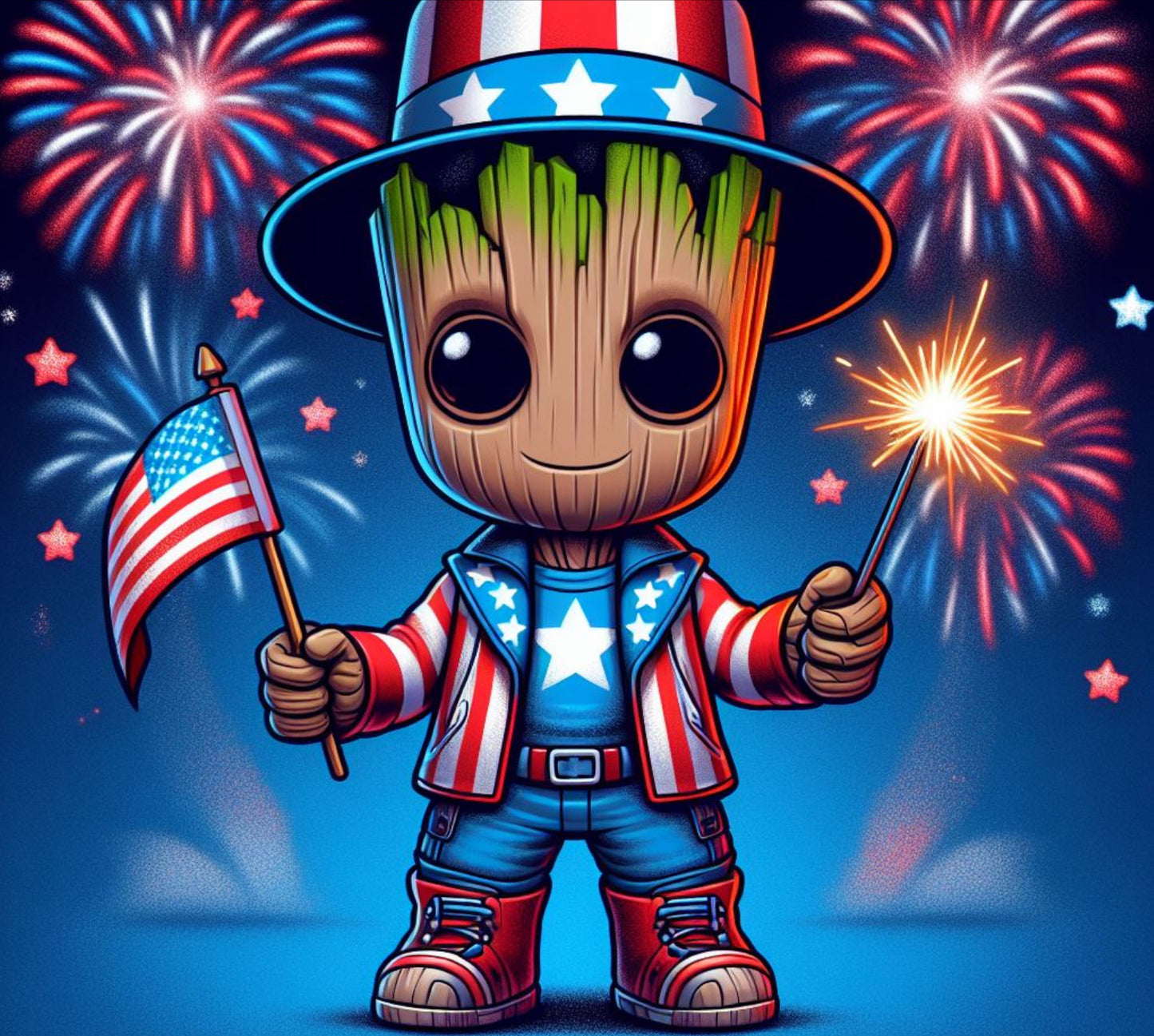 Groot 4 th of July blue