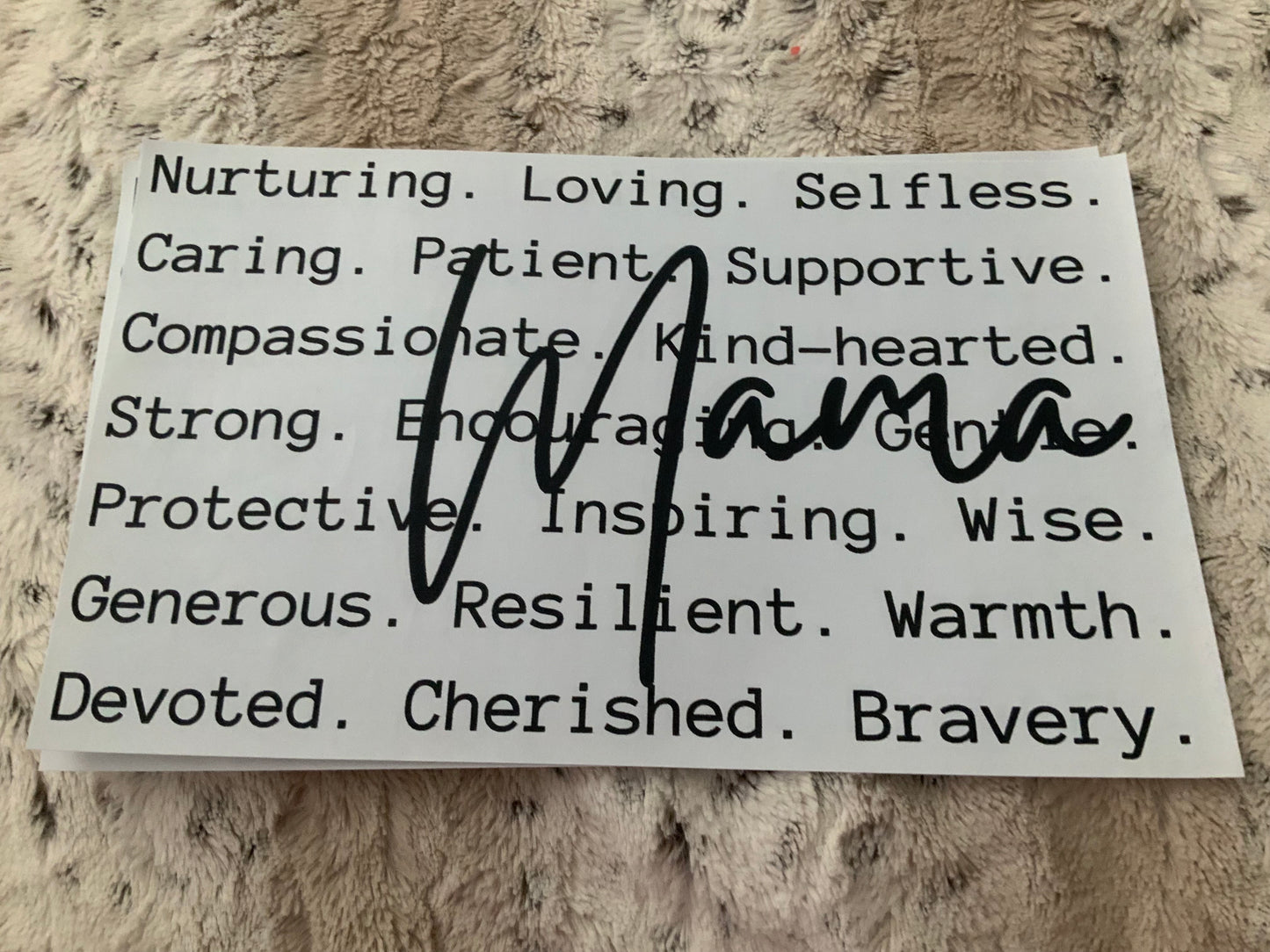 Mama words