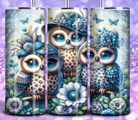 Owls blue family