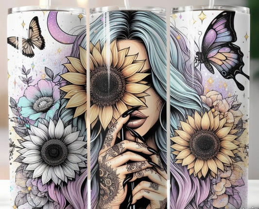 She sunflowers and butterfly’s