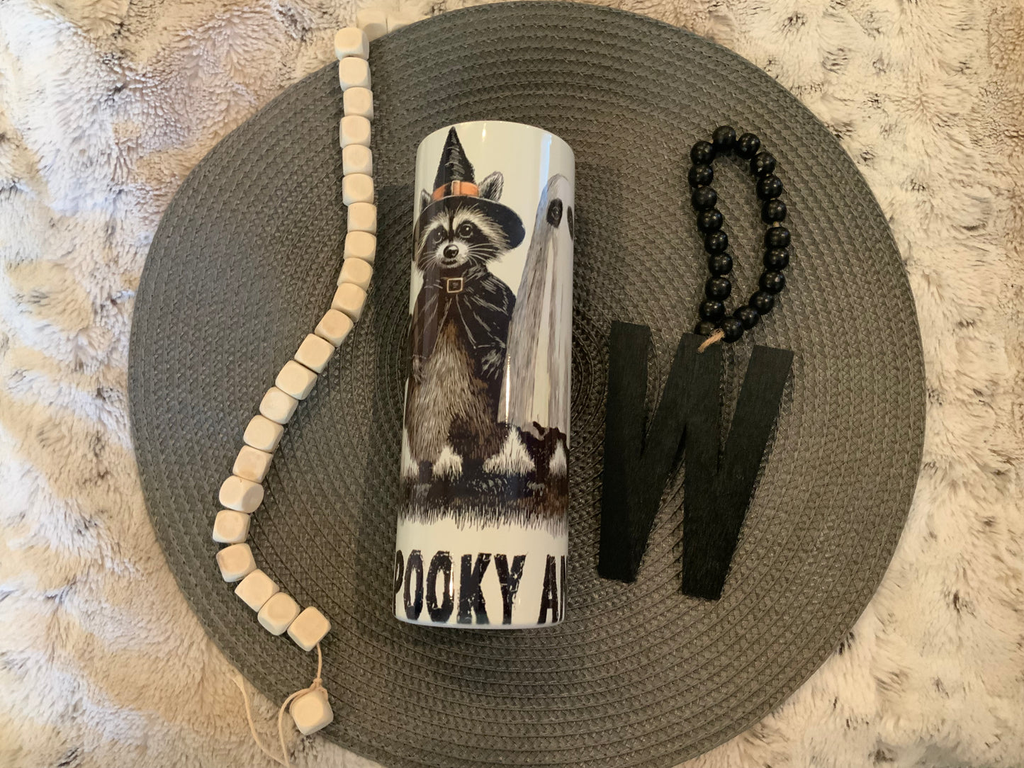 Racoon spooky and feral Halloween