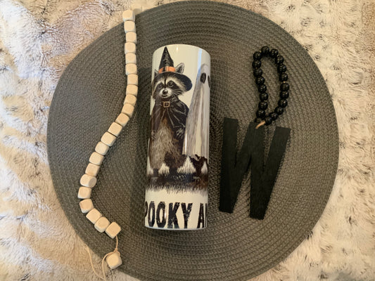 Racoon spooky and feral Halloween