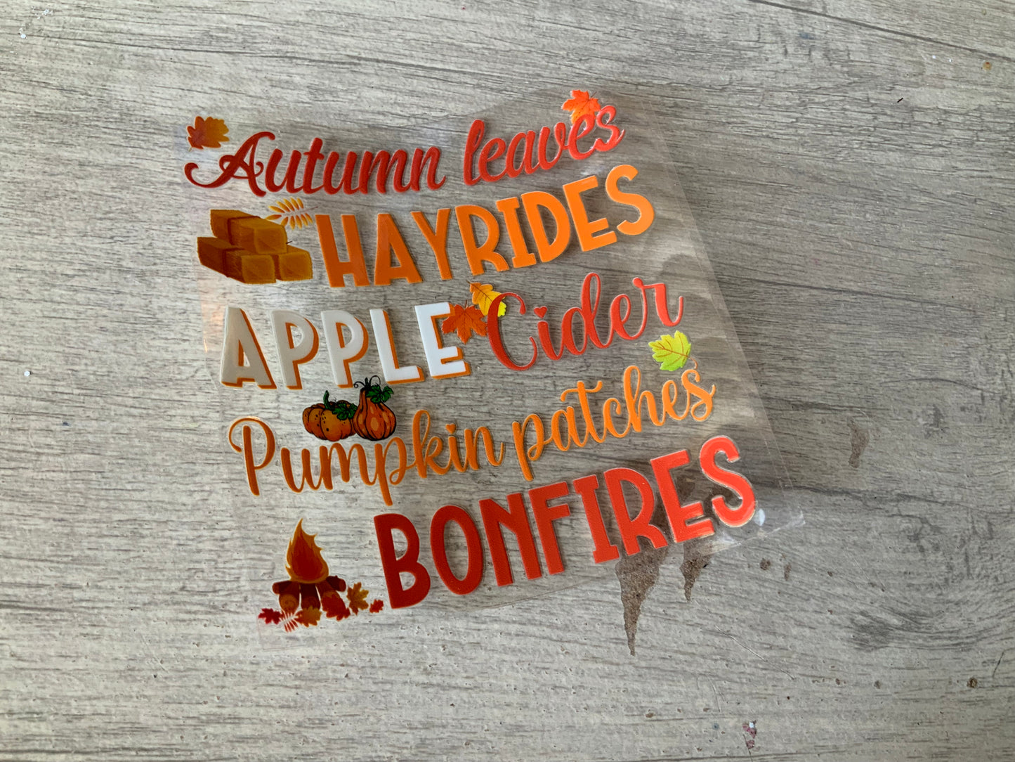 Autumn leaves hayrides apple cider pumpkin patch