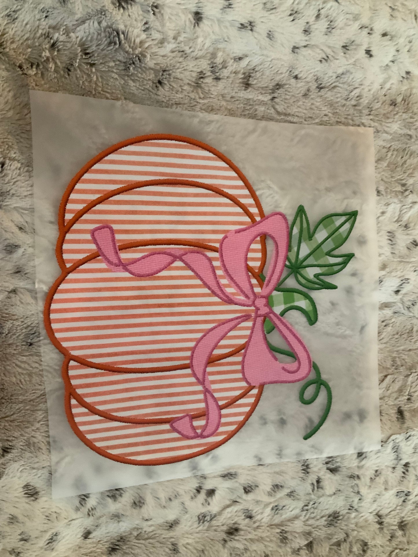 Pumpkin stripes with bow