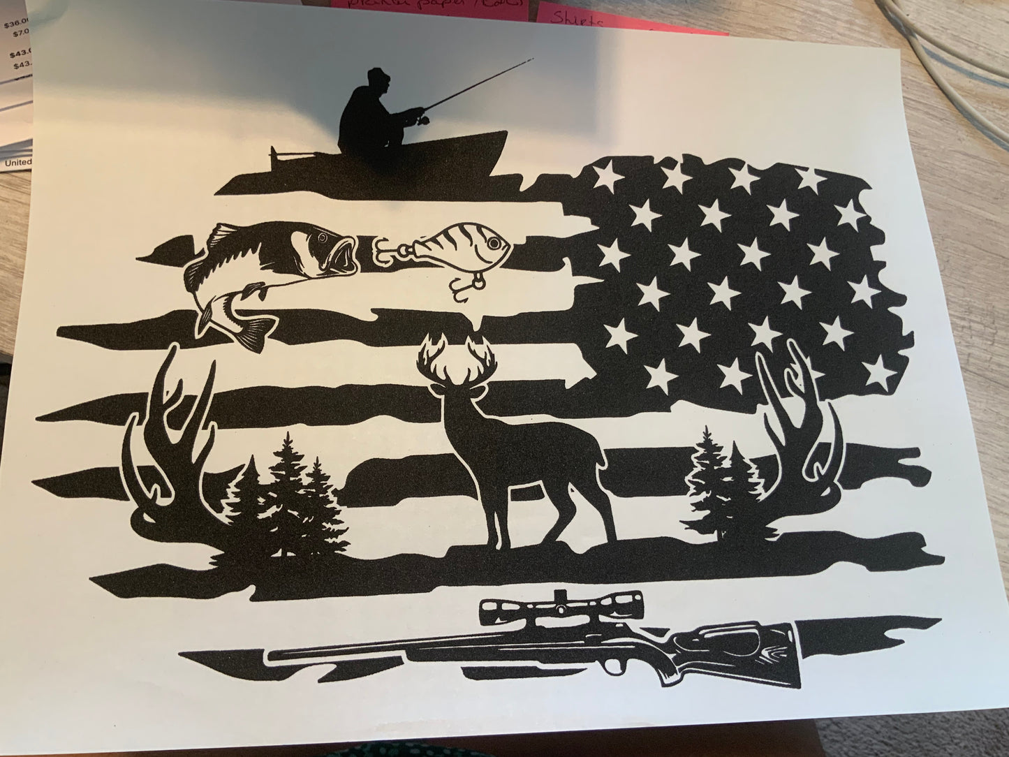 Fishing and hunting flag