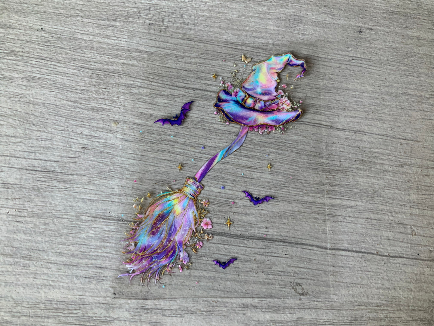 Witch hat and broom