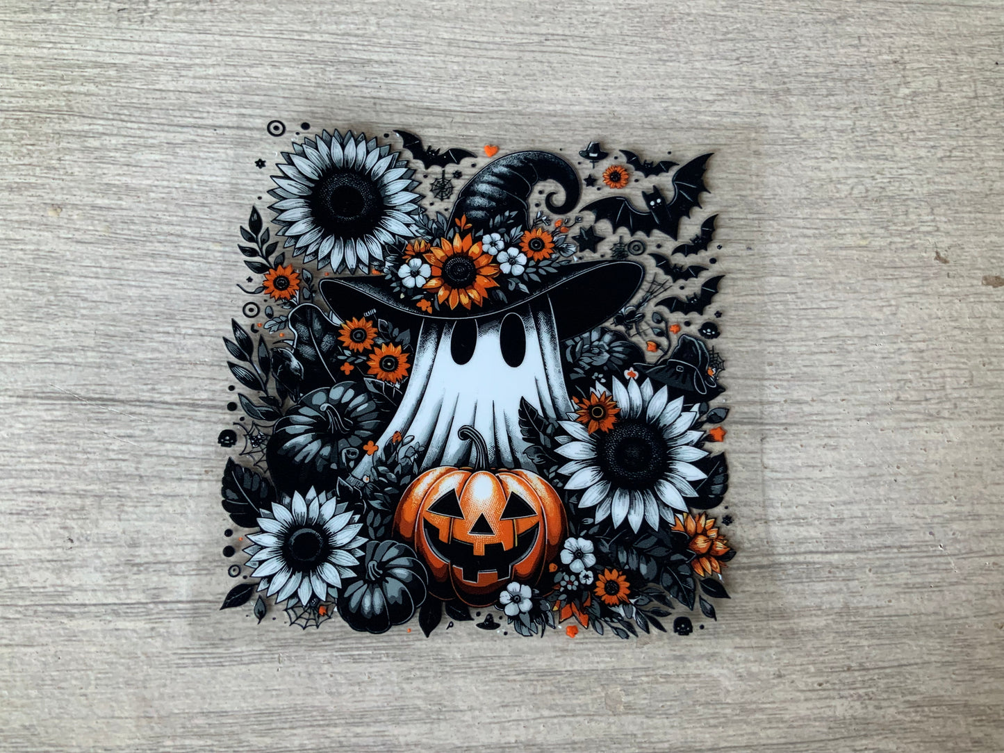 Ghost black and white floral