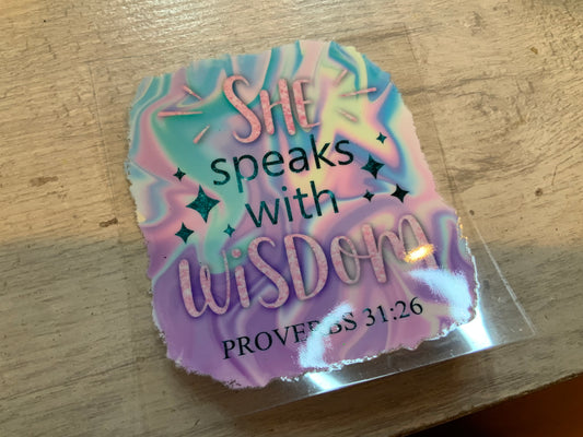 She speaks with wisdom