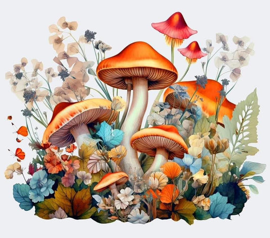 Mushrooms pastels