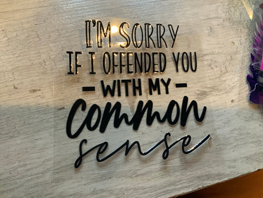 I’m sorry if I offended you