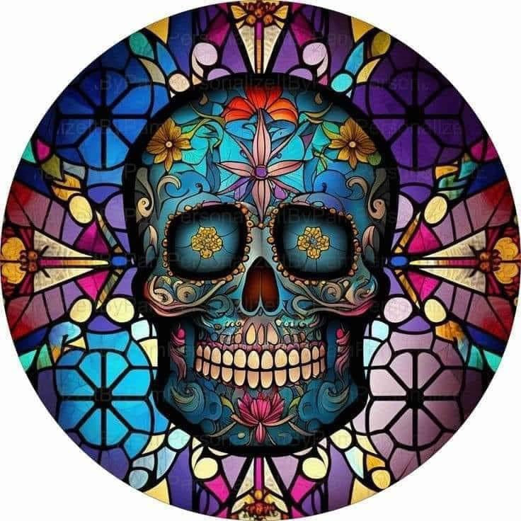 Wind spinner skull