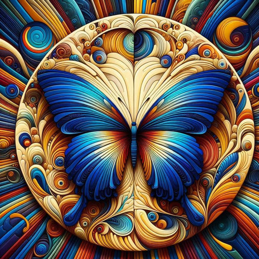 Wind spinner butterfly blues