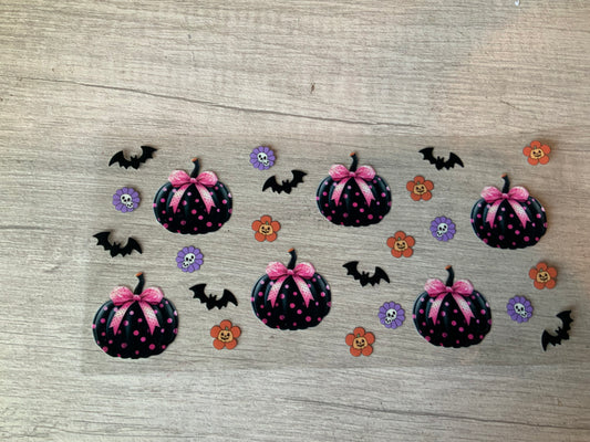 Pumpkins pink bow