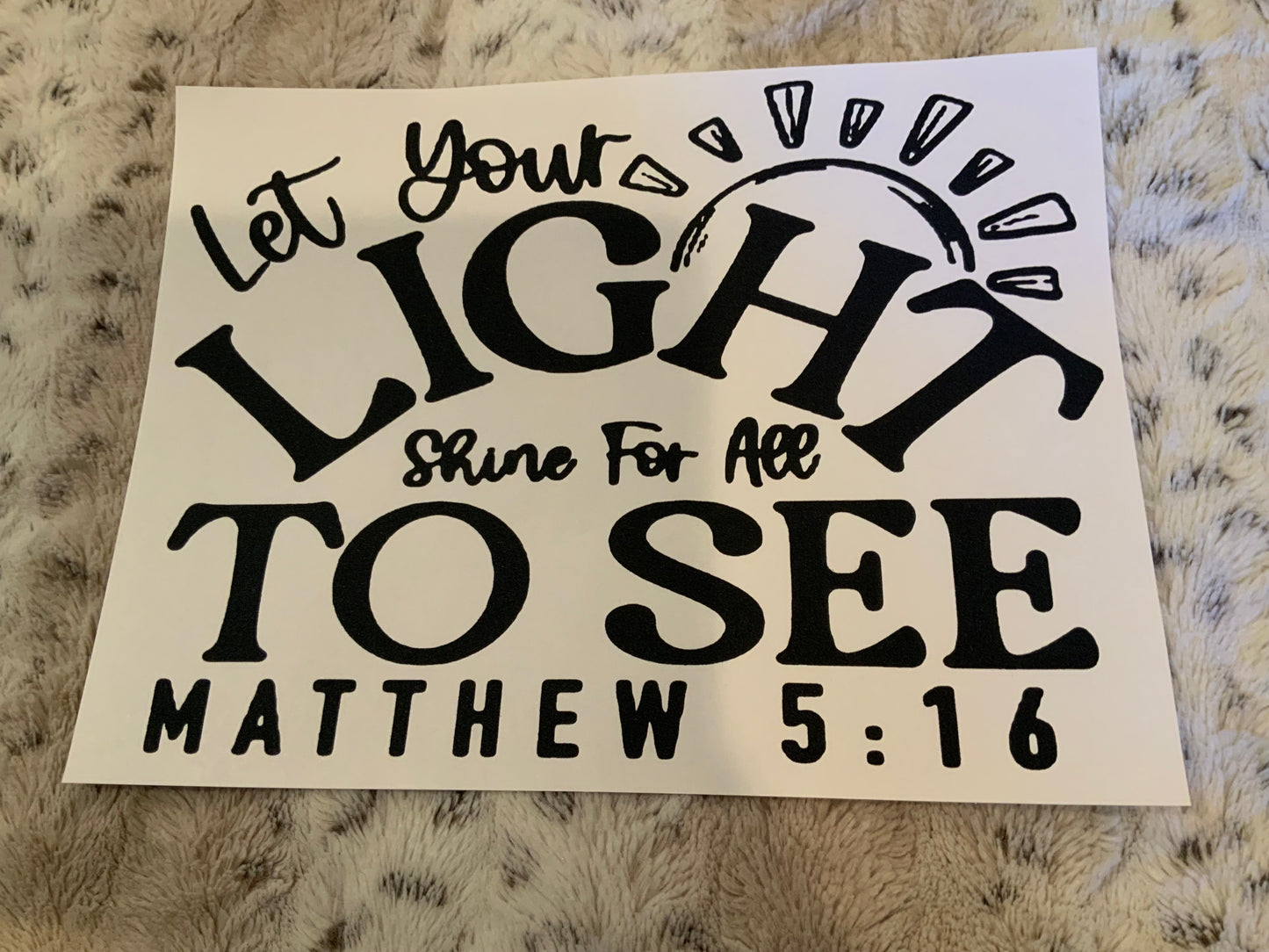 Let your light shine