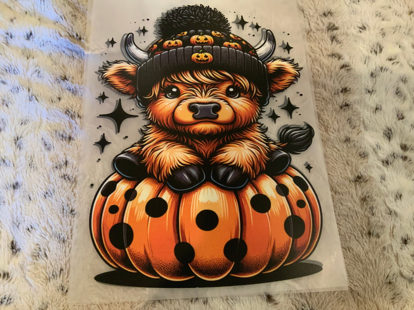 Cow pumpkin beanie