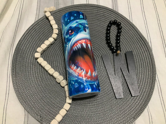 3 d shark glass