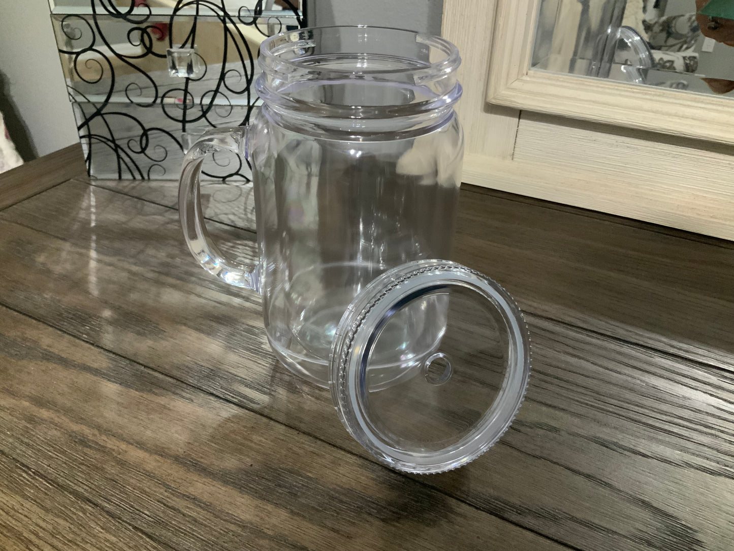 Acrylic mason jar 15 Oz