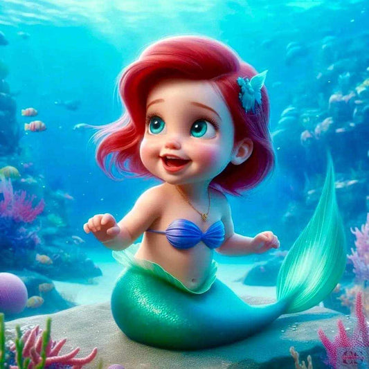 Baby Ariel sitting