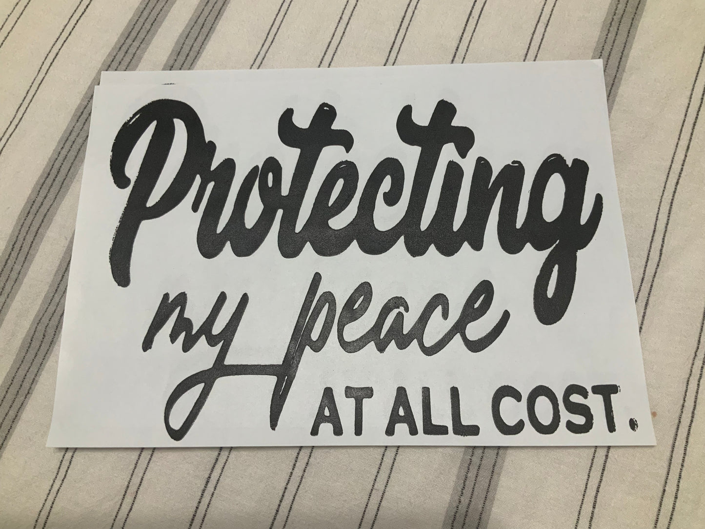 Protecting my peace